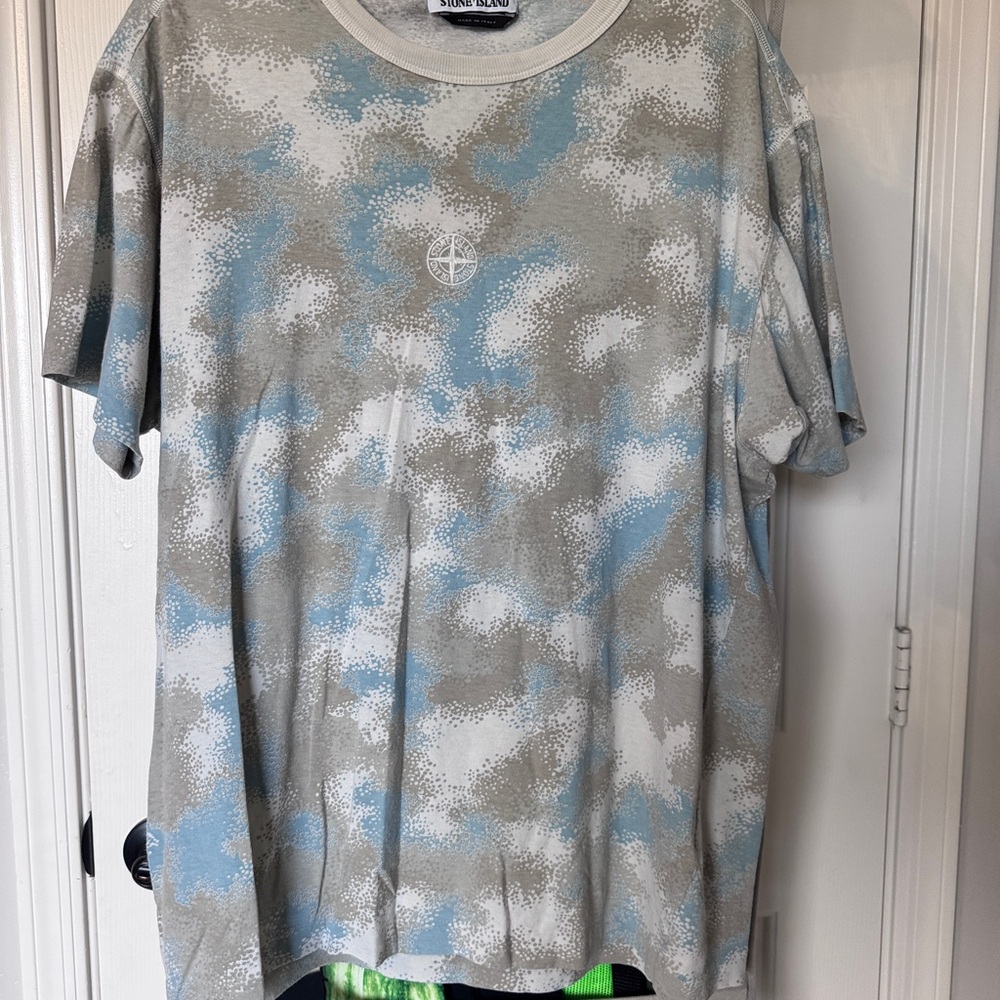 Stone Island Dove Camo Patterned Men's Tee